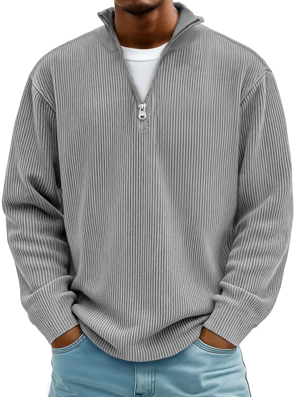 ARCTIC BAY | RIBBED HALF-ZIP SWEATER