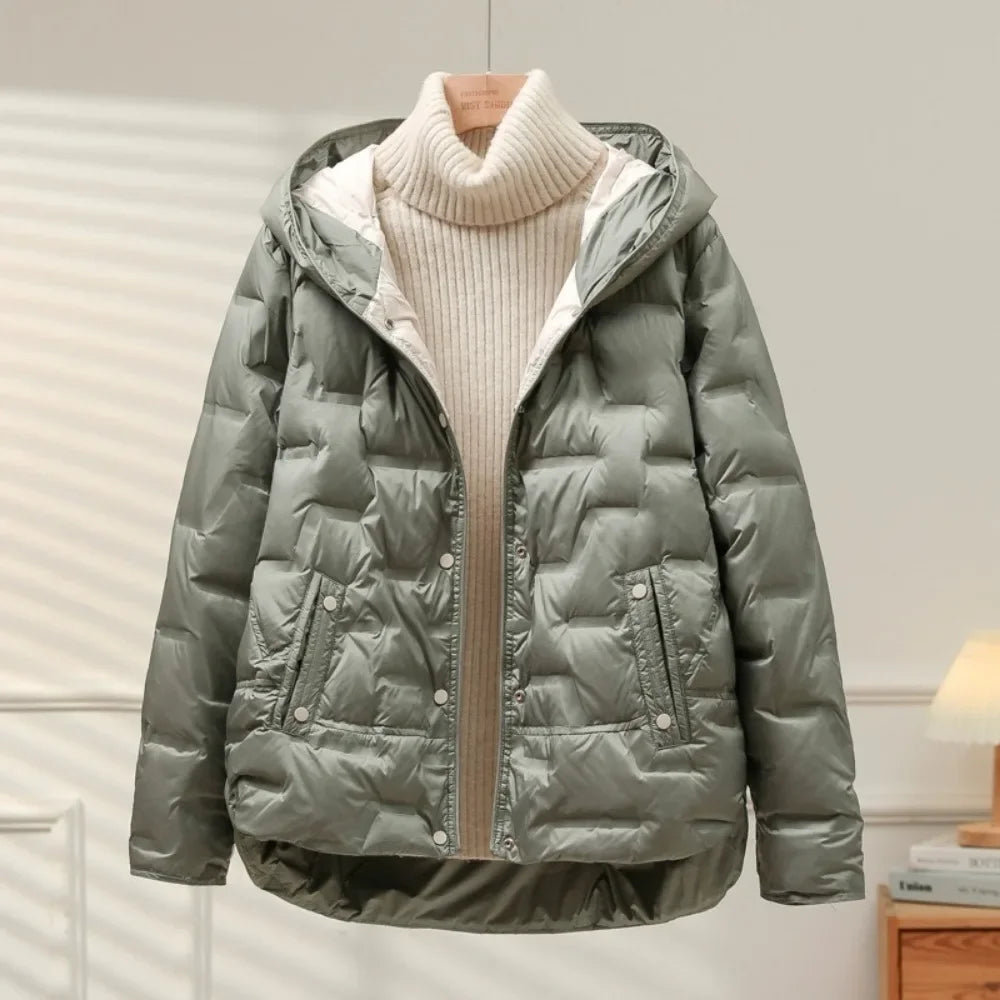 Quilted Winter Jacket | With Hood and Zip