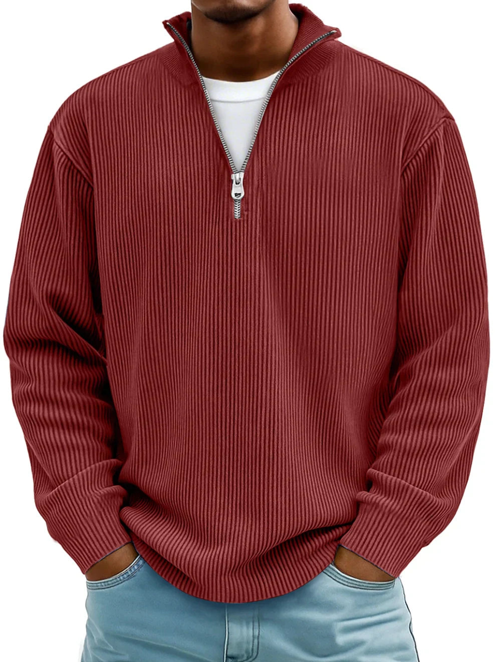 ARCTIC BAY | RIBBED HALF-ZIP SWEATER