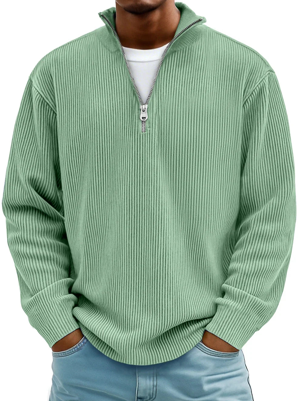 ARCTIC BAY | RIBBED HALF-ZIP SWEATER
