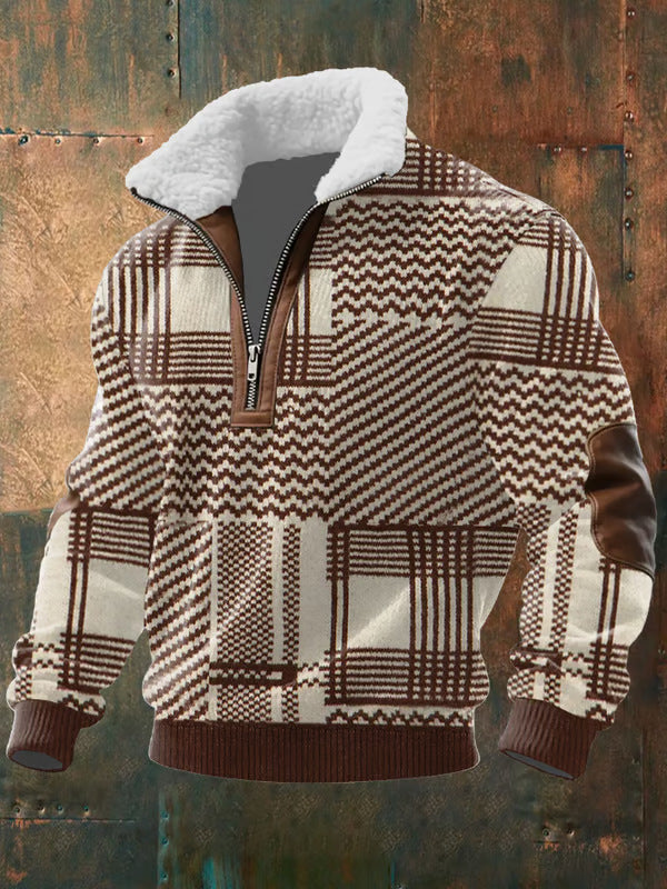 ASPEN RIDGE | PLAID SHERPA HALF-ZIP