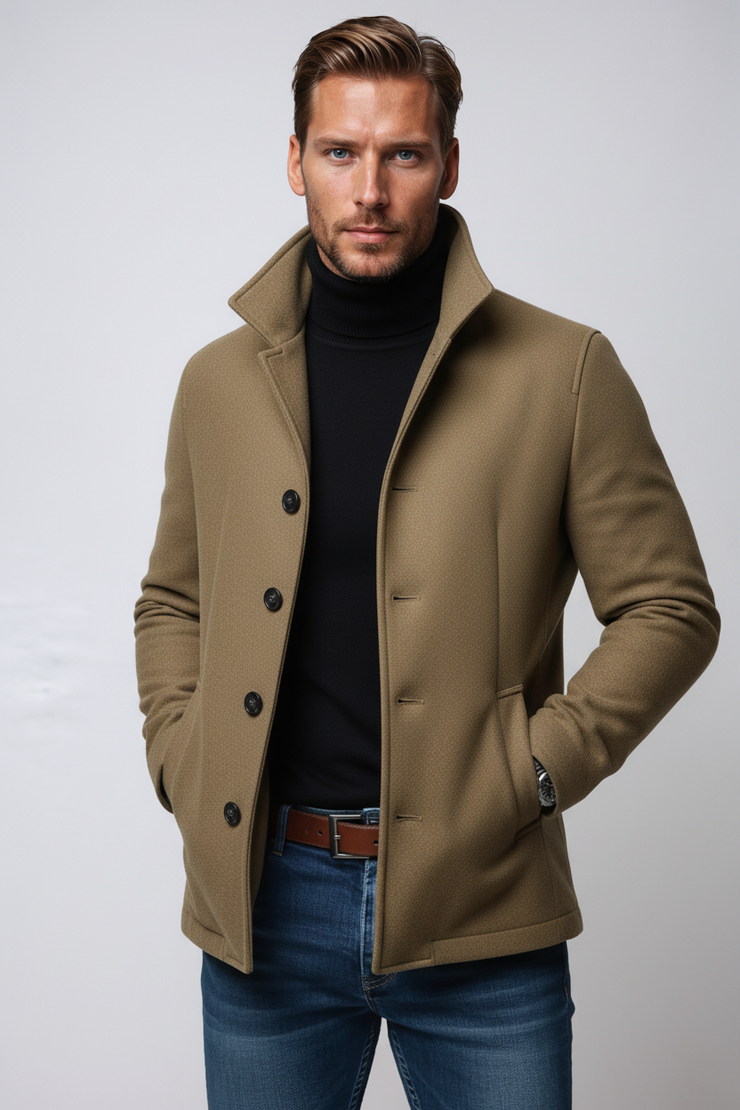 FINN™ | PREMIUM STAND-COLLAR WOOL COAT