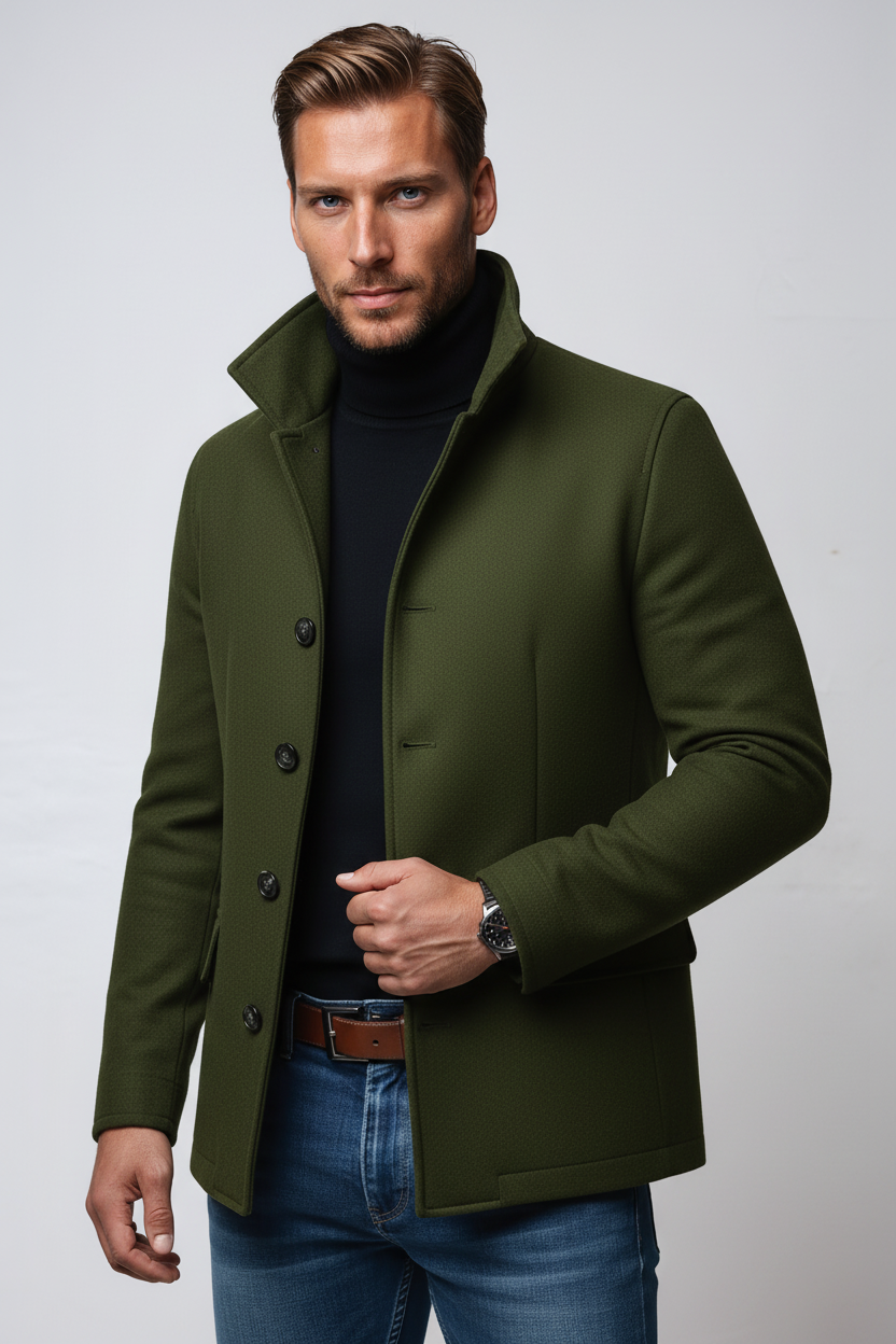FINN™ | PREMIUM STAND-COLLAR WOOL COAT